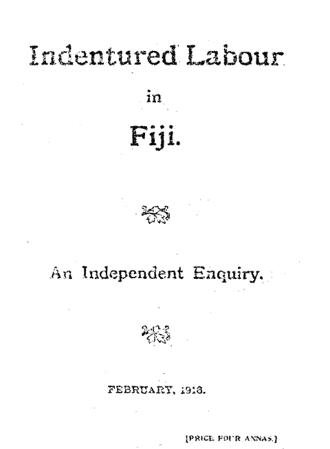 Indentured Labour in Fiji फीजी के अनुबंधित श्रमिक